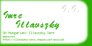 imre illavszky business card